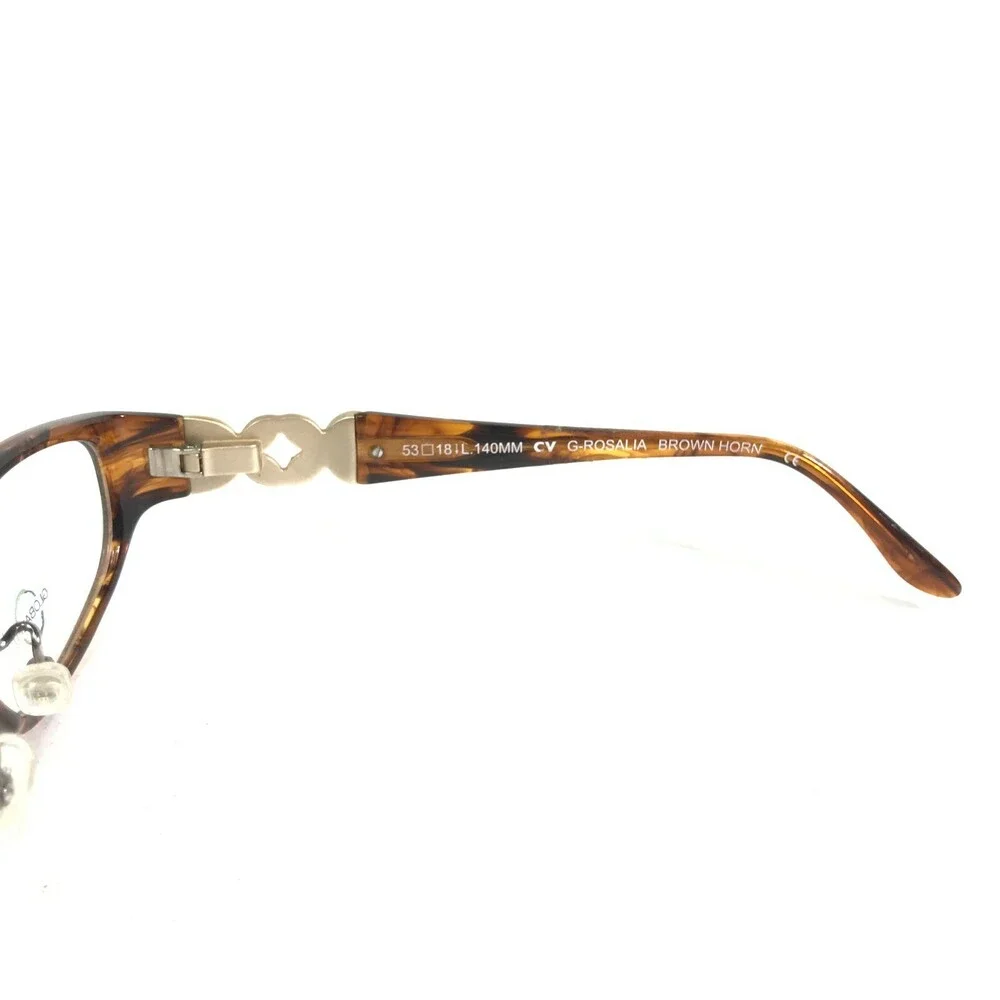 BCBGMAXAZRIA G-ROSALIA BROWN HORN Eyeglasses Frames Tortoise Gold 53-18-140